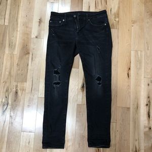 Men’s American Eagle Black Skinny Distressed Jeans